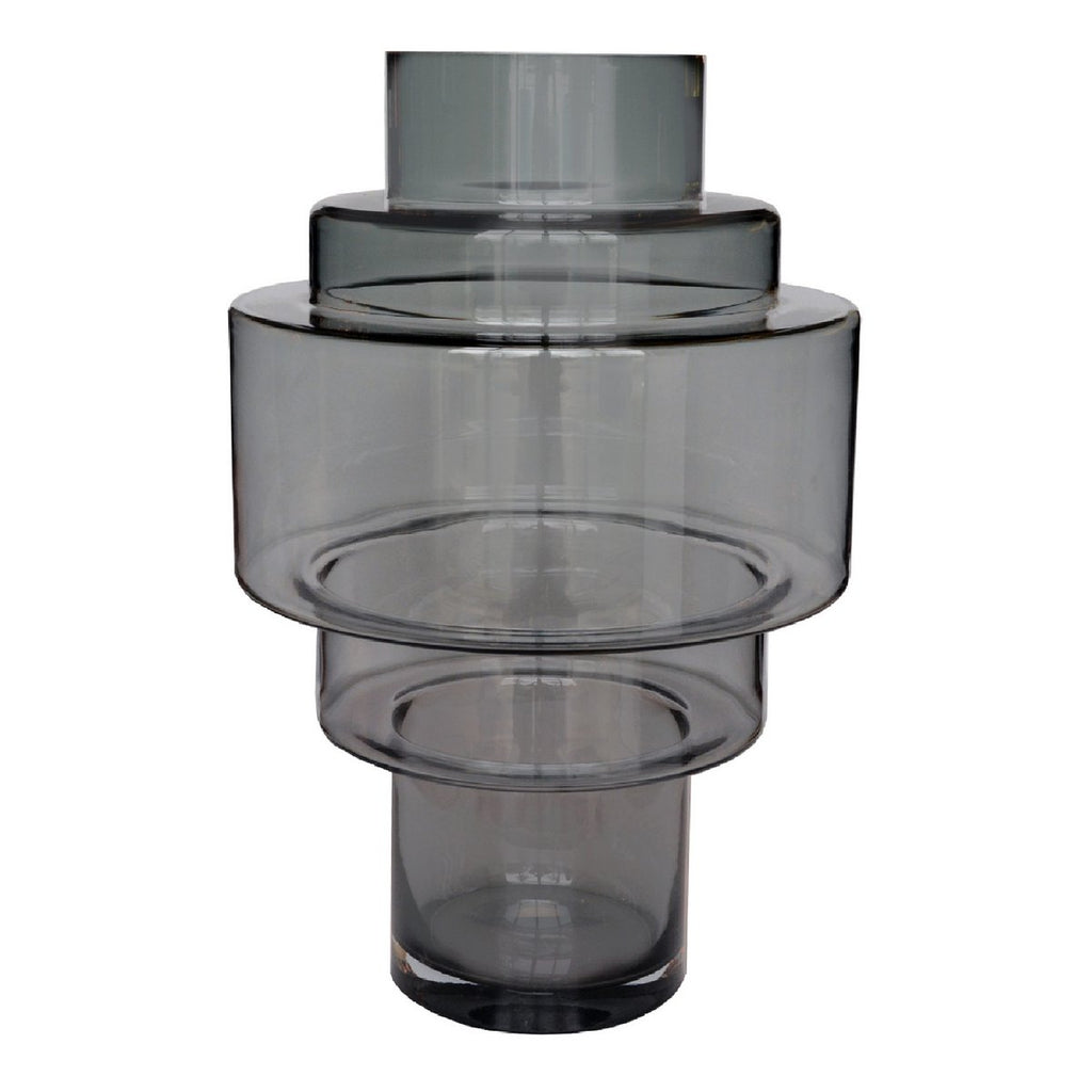 Kasai vaas grey, mondgeblazen glas in grijs, Vase The World