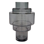 Kasai vaas grey, mondgeblazen glas in grijs, Vase The World