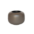Plantenpot Phuket Taupe, Met Uitneembare Binnenpot, Ø34,5 x H26 cm /of/ Ø45,5 x H34,5 cm, Vase The World