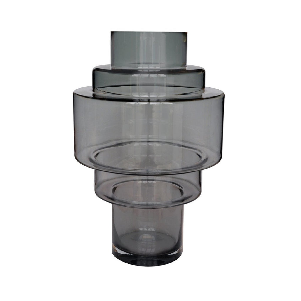 Kasai vaas grey, mondgeblazen glas in grijs, Vase The World