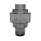 Kasai vaas grey, mondgeblazen glas in grijs, Vase The World
