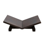 Vase The World boekenstandaard Wiggins walnut, houten book stand, 37 x 13 x 23 cm
