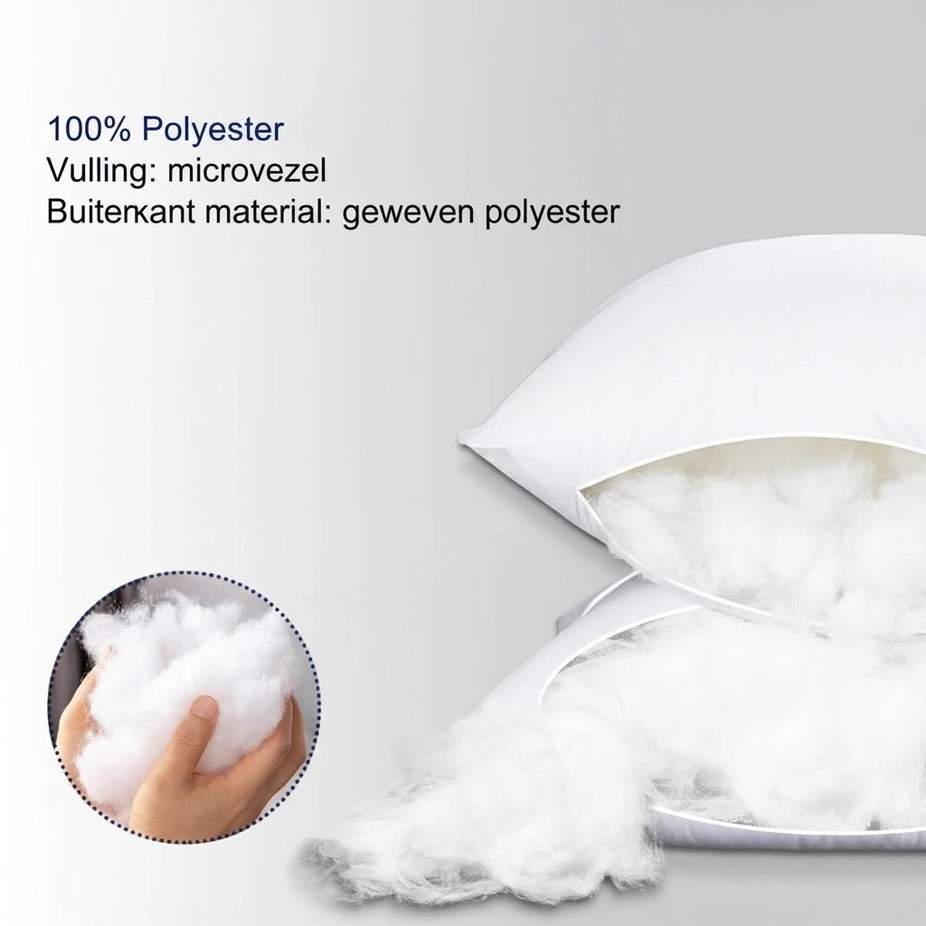 Binnenkussen 50x50 cm, microvezel vulling 1000 g, wit polyester, Urbane Hide