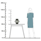 Ruvuma vaas grey, mondgeblazen glas, Vase The World