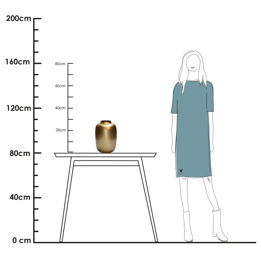 Artic vaas gold, goudkleurig glas, Vase The World