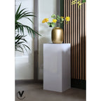 Zuil en Plantenbak Mont Blanc, Pearl Shiny White, Dubbelzijdig, Vase The World