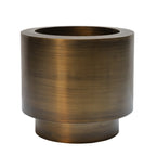 Plantenpot Uyuni Aged Brass, Geborstelde Bronslook, Maten: Ø40 x H35 cm /of/ Ø60 x H35 cm /of/ Ø80 x H55 cm, Vase The World
