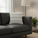 Linvera kussenhoes, wit met beige strepen, 45x45 cm of 50x50 cm, Urbane Hide