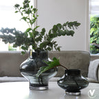Ruvuma vaas grey, mondgeblazen glas, Vase The World