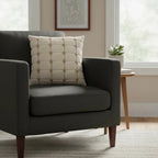 Tufera kussenhoes, getuft ruitpatroon in crème en beige, Urbane Hide