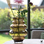 Maputo vaas taupe, mondgeblazen glas, Vase The World