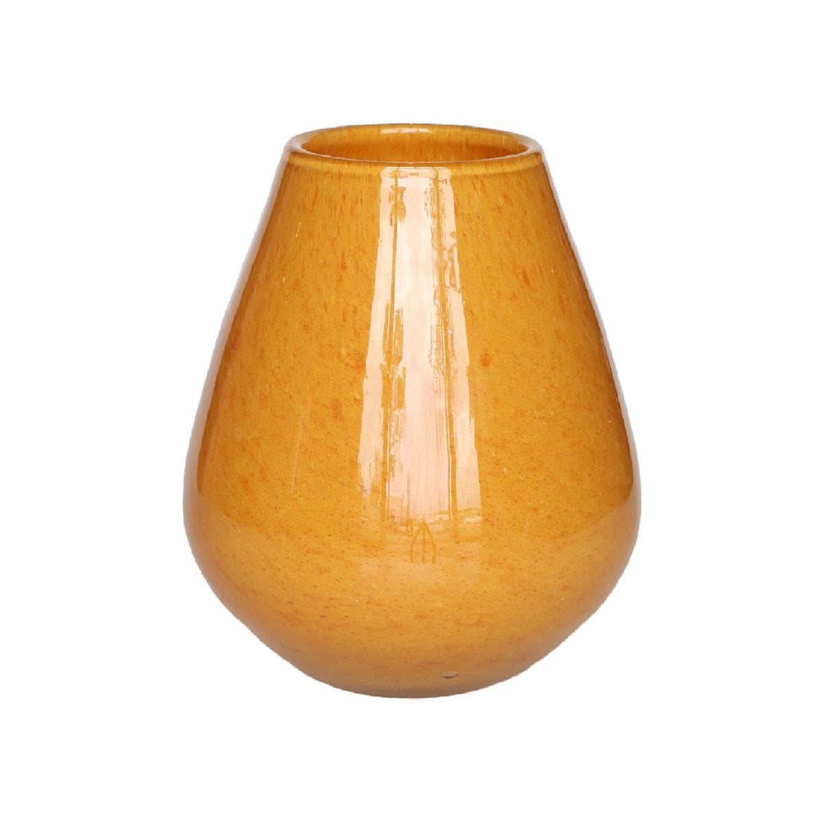 Tasman Elite vaas S, H20 cm Ø18 cm, geel glas met luchtbellen, Vase The World