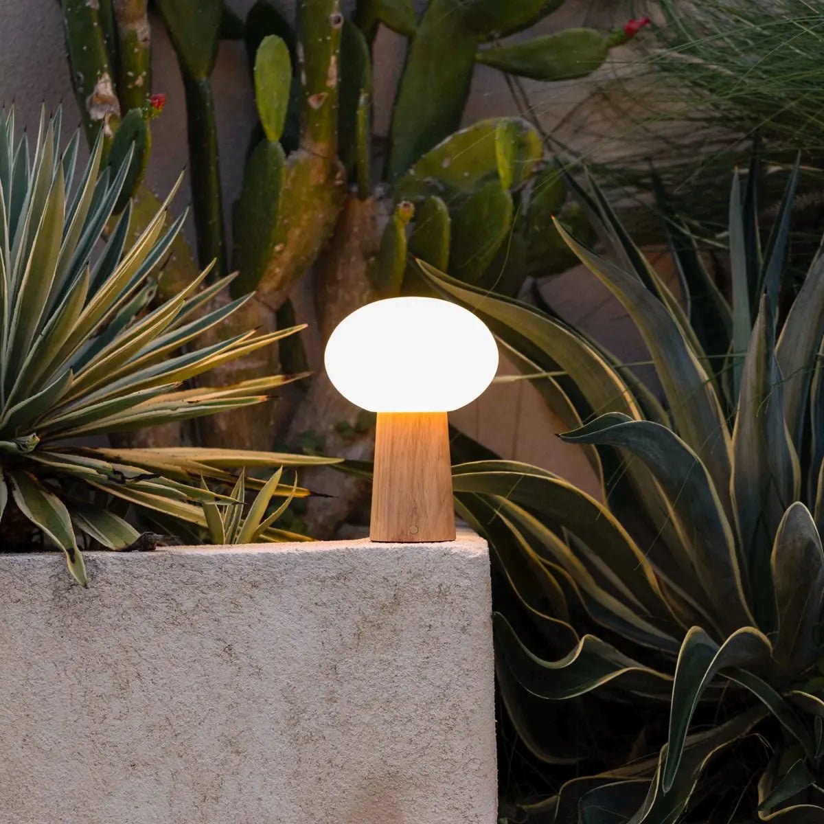 Max draadloze tafellamp lichtbruin, dimbaar, IP44, USB C oplaadbaar