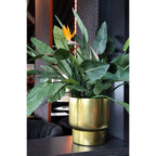 Plantenpot Roskilde Gold, Fiberstone Look, Ø32 x H40 cm, Vase The World