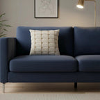Tufera kussenhoes, getuft ruitpatroon in crème en beige, Urbane Hide