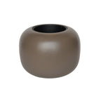 Plantenpot Phuket Taupe, Met Uitneembare Binnenpot, Ø34,5 x H26 cm /of/ Ø45,5 x H34,5 cm, Vase The World