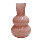 Lindi Elite vaas Ø22 cm, roze mondgeblazen glas met luchtbellen, Vase The World