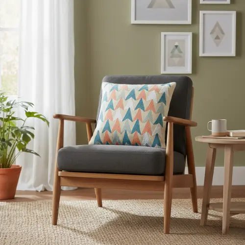Triava kussenhoes, retro driehoekpatroon multicolour, 45x45 cm of 50x50 cm, Urbane Hide