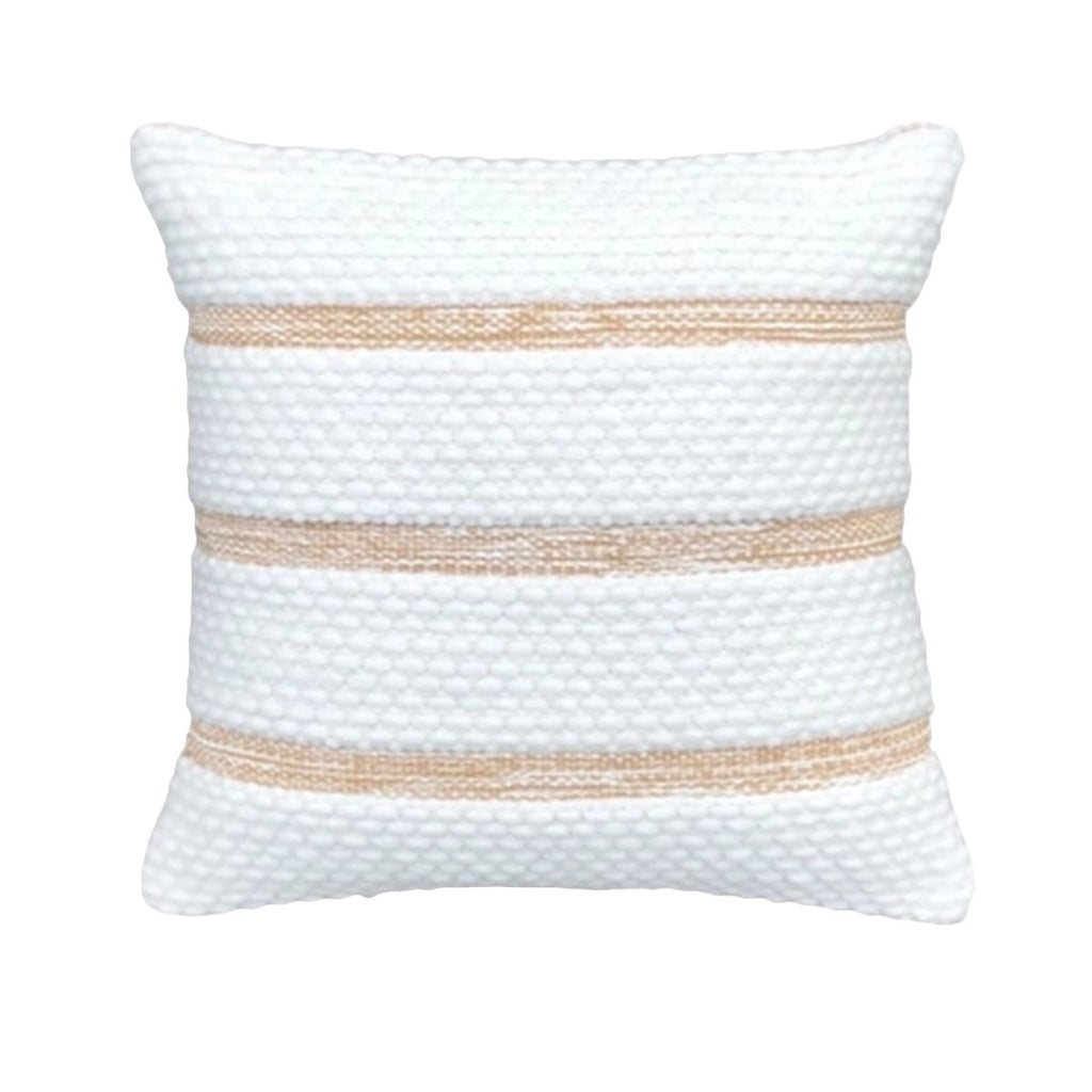 Linvera kussenhoes, wit met beige strepen, 45x45 cm of 50x50 cm, Urbane Hide