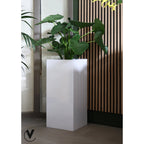 Zuil en Plantenbak Mont Blanc, Pearl Shiny White, Dubbelzijdig, Vase The World