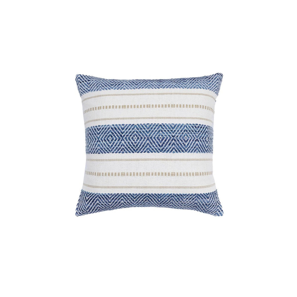 Bohara kussenhoes, blauw wit boho patroon, 45x45 cm of 50x50 cm, Urbane Hide