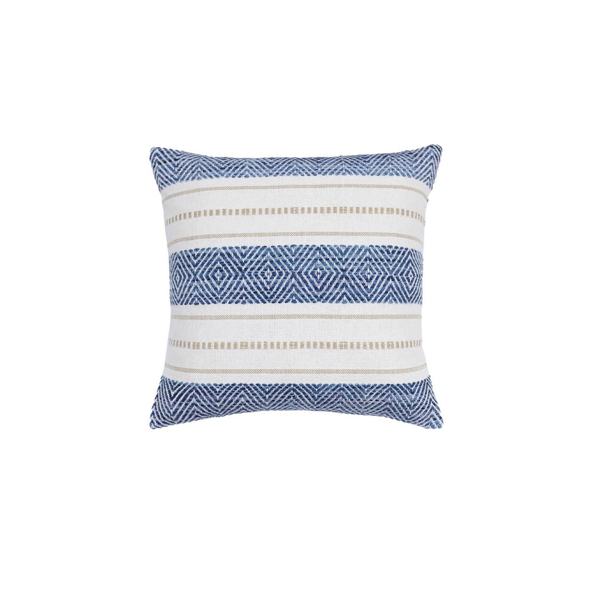 Bohara kussenhoes, blauw wit boho patroon, 45x45 cm of 50x50 cm, Urbane Hide