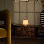 Liv lichtbruine oplaadbare lamp, snoerloos en dimbaar, Ø15 x 16 cm