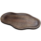 Vase The World dienblad Bauru walnut, houten serveer en decoratie tray (S of M)