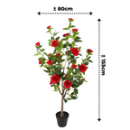 Japanse Roos Kunstplant 155 cm (Camellia), Rood