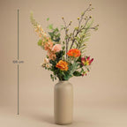 Artificial Flower Bouquet - Amber Peach Deluxe - Real Touch - 12 Stems - ↑ 105 Cm
