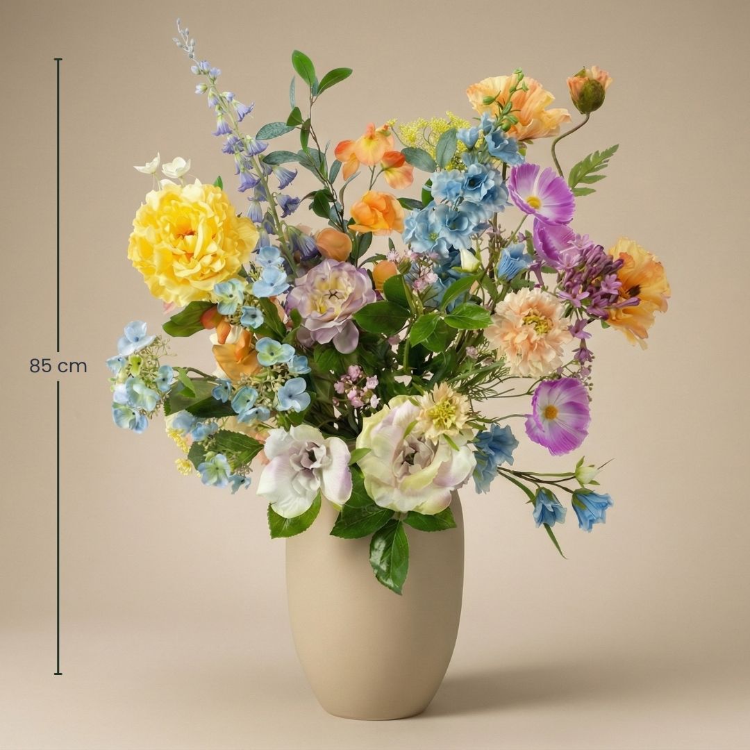 Artificial Flower Bouquet - Soft Spring Deluxe - Real Touch - 18 Stems - ↑ 85 Cm