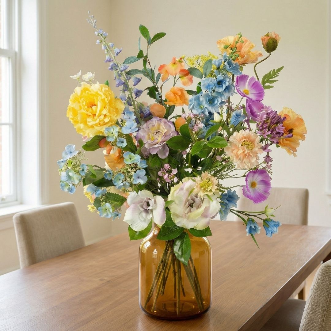 Artificial Flower Bouquet - Soft Spring Deluxe - Real Touch - 18 Stems - ↑ 85 Cm