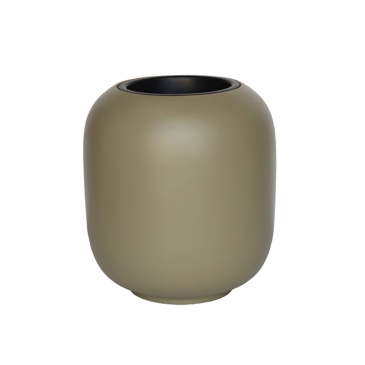 Plantenpot Lampang Pebble Grey, Met Uitneembare Binnenpot,  Ø33 x H36,5 cm /of/ Ø43,5 x H48 cm, Vase The World