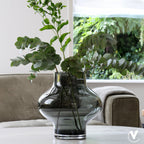 Ruvuma vaas grey, mondgeblazen glas, Vase The World