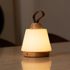 Liv lichtbruine oplaadbare lamp, snoerloos en dimbaar, Ø15 x 16 cm