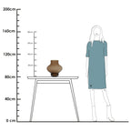 Ruvuma vaas taupe, mondgeblazen glas, Vase The World