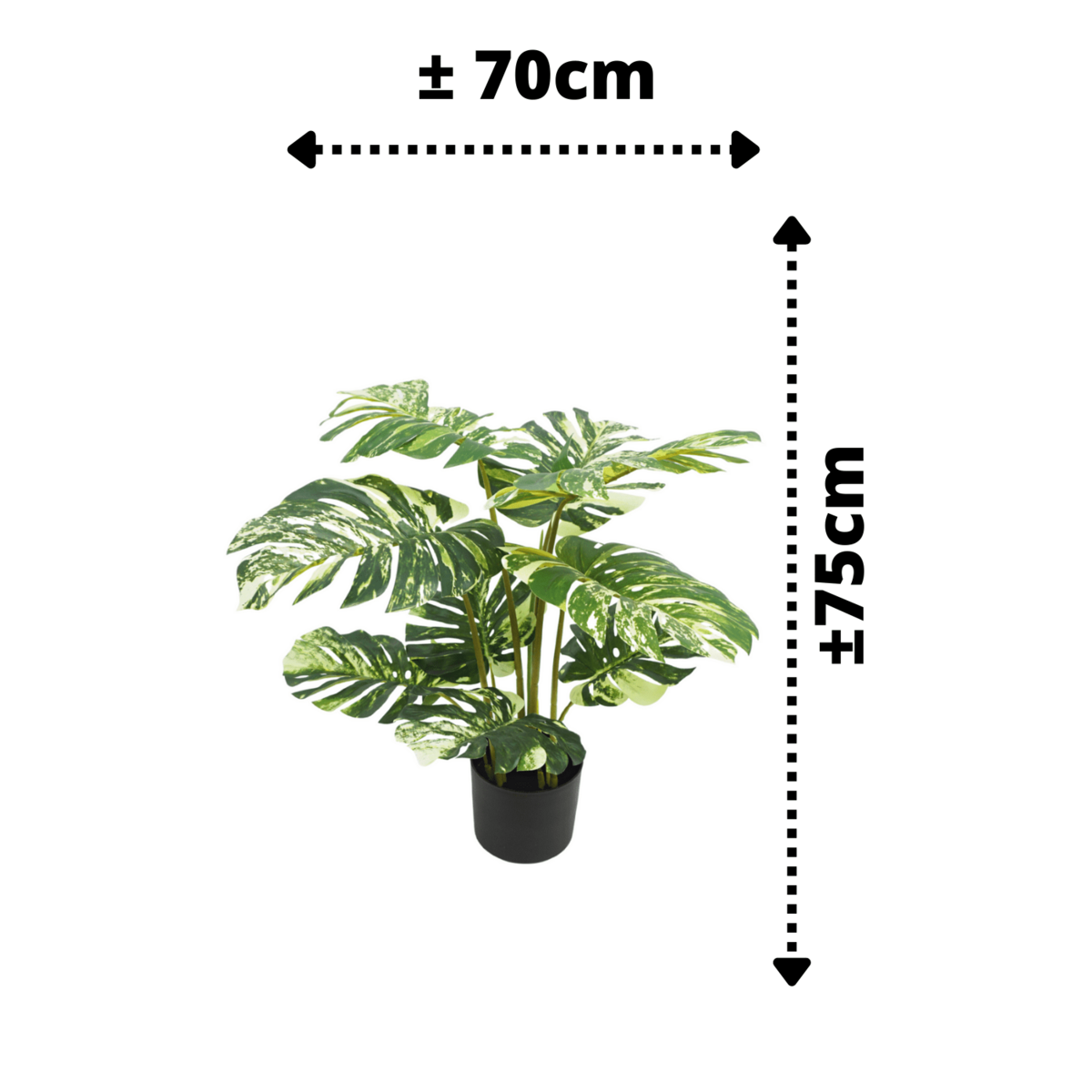 Monstera Kunstplant 75 cm, Groen