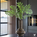 Bolombo Elite vaas, donkerbruin glas met luchtbellen, Vase The World
