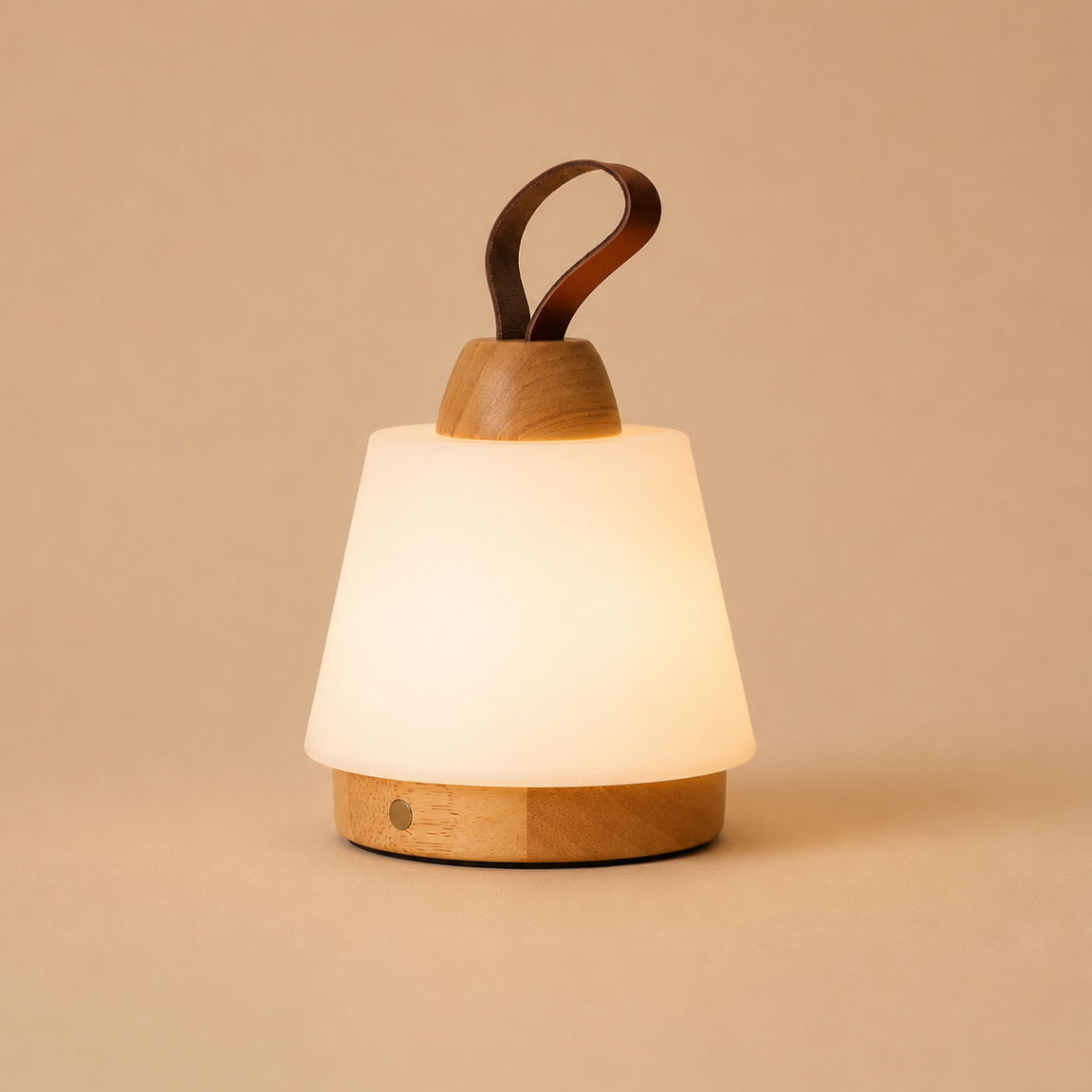 Liv lichtbruine oplaadbare lamp, snoerloos en dimbaar, Ø15 x 16 cm