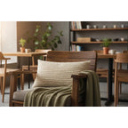 Stravon lumbalkussenhoes 35x50 cm, beige strepen en textuur, Urbane Hide