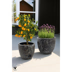 Plantenpot Laki Relic Black Set van 2, Ø36 en Ø25 cm, Vase The World
