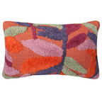 Verda kussenhoes 30x50 cm, getufte bladeren in multicolour katoen, Urbane Hide