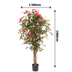 Bougainvillea Kunstplant 180 cm, Roze Bloemen