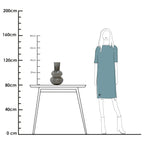Lindi Elite vaas Ø22 cm, grijs glas met luchtbellen, Vase The World
