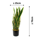 Sansevieria Kunstplant 70 cm, Groen Geel