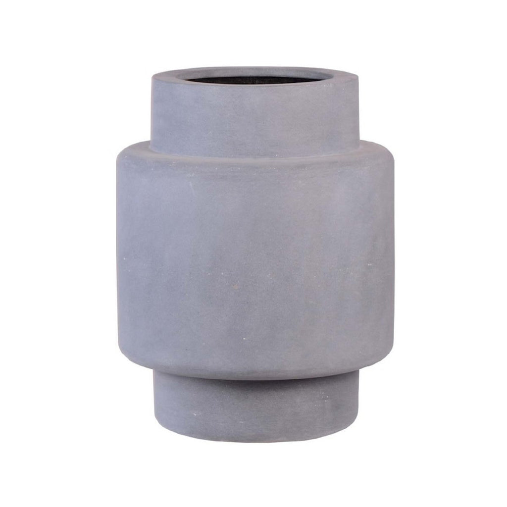 Pot Billund Grey, Fiberstone, 40xH50 cm /of/ 60xH70 cm, Vase The World