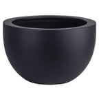 Plantenpot Louisiana Black, Fiberstone, Vase The World - 2 maten: Ø45 x H28 cm /of/ Ø60 x H38 cm