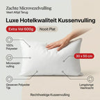 Binnenkussen 30x50 cm, microvezel vulling 600 g, wit polyester, Urbane Hide