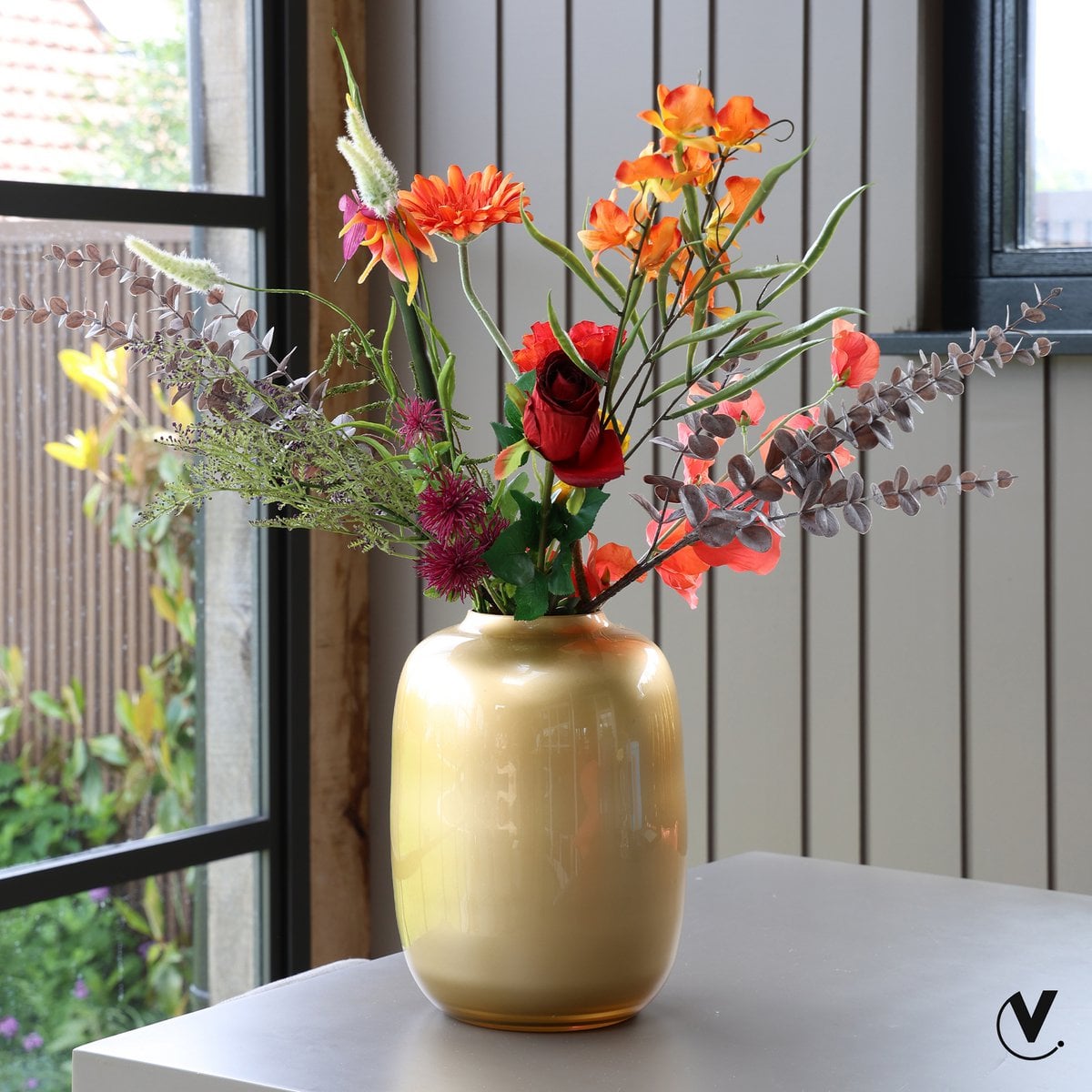 Artic vaas gold, goudkleurig glas, Vase The World