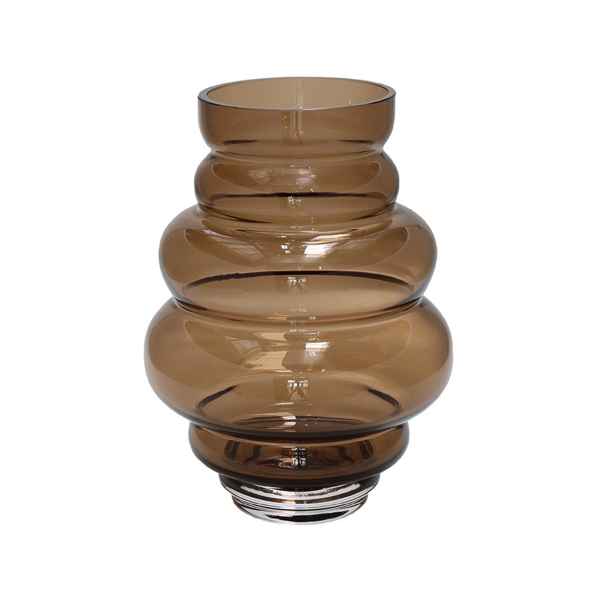Maputo vaas taupe, mondgeblazen glas, Vase The World